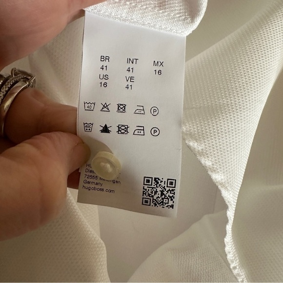 NWOT Hugo Boss Jats Slim Fit Short Sleeve Shirt 16 41 US M - Picture 6 of 8